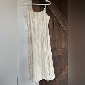 Calypso St. Barth Cream and Tan Maxi Dress